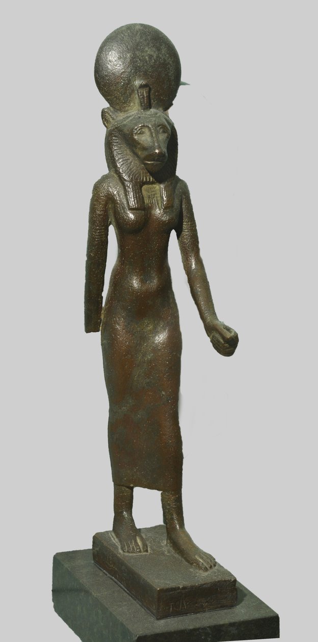 Bronzestatue der ägyptischen Göttin Sachmet, 712-332 v. Chr. von Late Period Egyptian