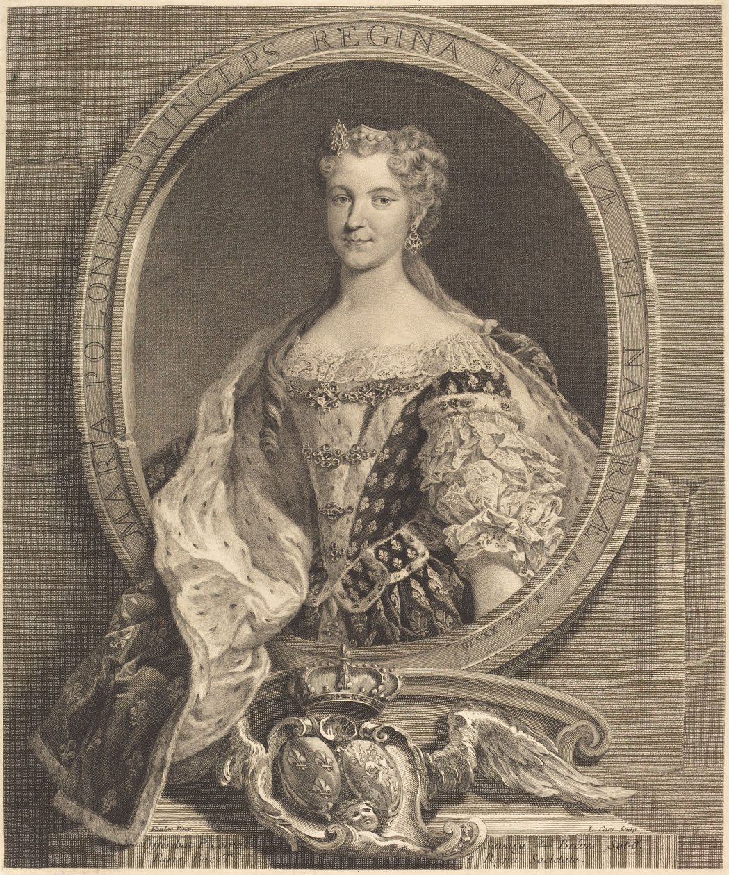 Marie Leszczynska von Polen, Königin von Frankreich von Laurent Cars after Carle Van Loo