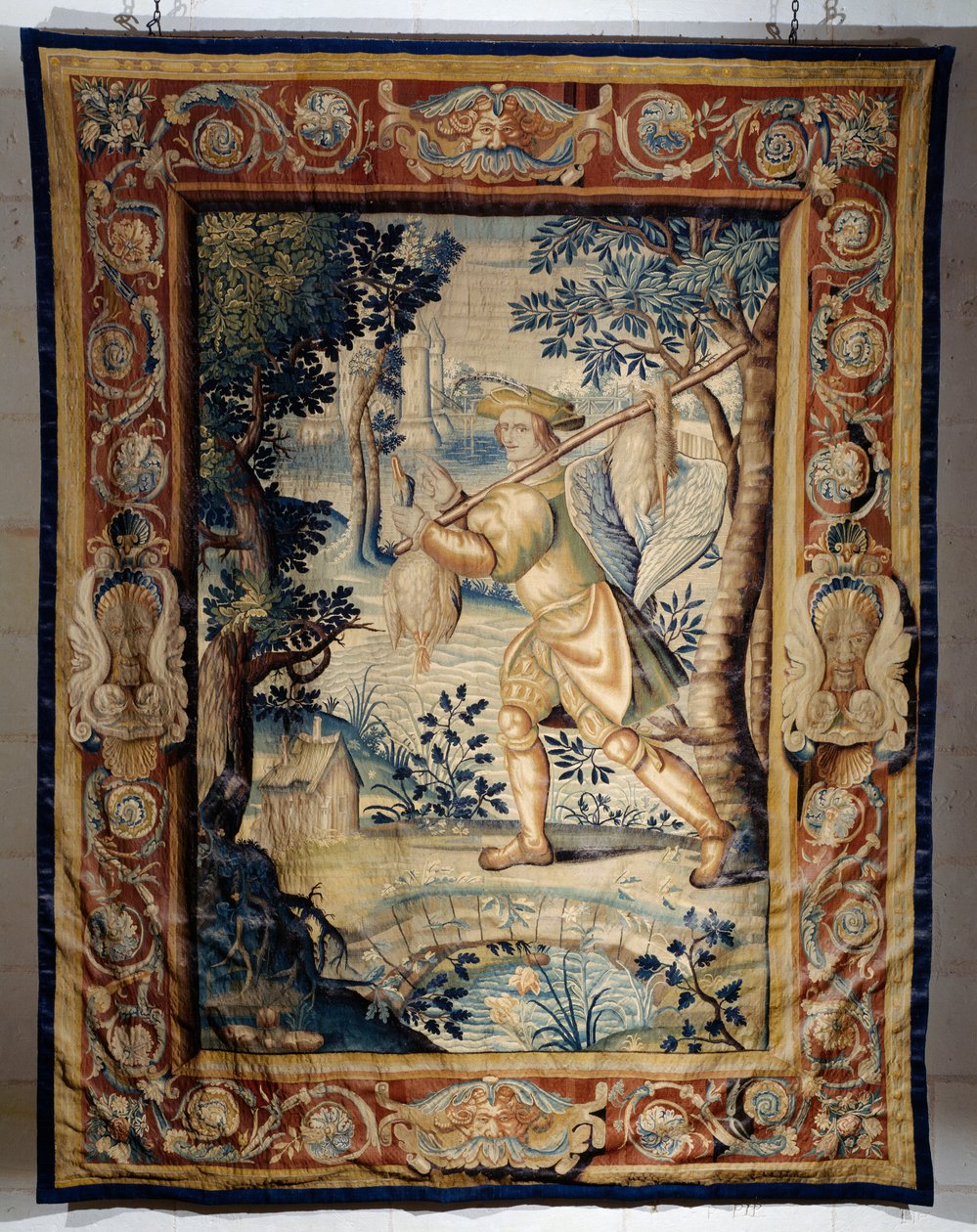 Wildträger, Wandteppich aus der Serie Jagden von Franz I. von Laurent Guyot