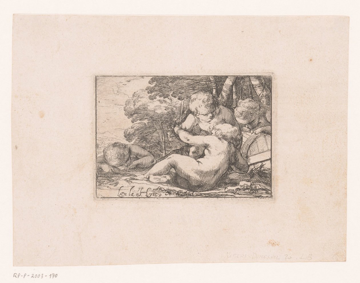 Bacchanal mit betrunkenen Putti von Laurent de La Hire