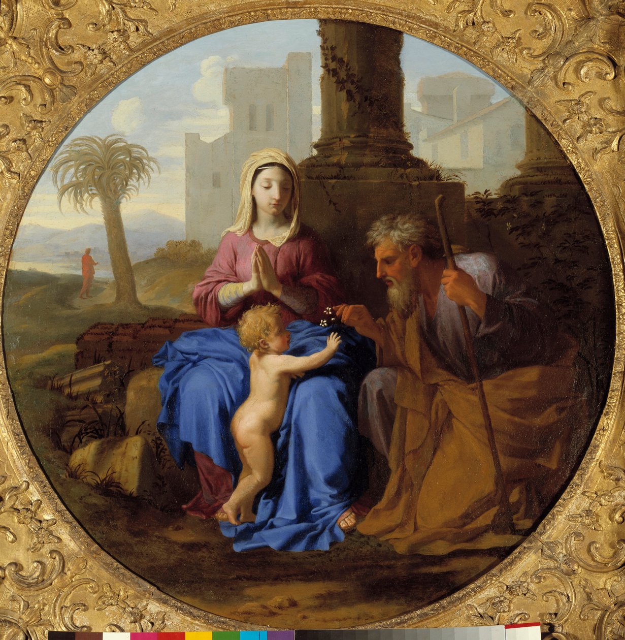 Jungfrau und Kind mit Heiligem Joseph Gemälde von Laurent de La Hyre (1606-1656) von Laurent de la Hyre