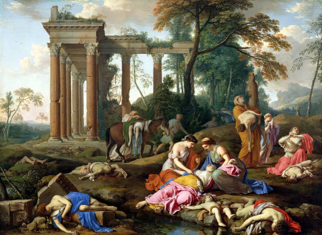 Der Tod der Kinder von Bethel, 1653 von Laurent de la Hyre