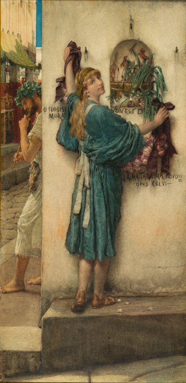 Der Straßenaltar, 1883 von Lawrence Alma-Tadema