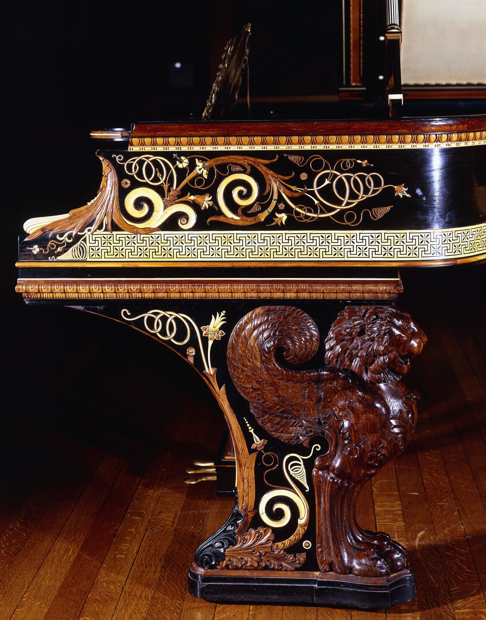 Ein sehr wichtiges Klavier, entworfen von Sir Lawrence Alma-Tadema, Mechanik von Steinway New York. Gebaut 1887 von Lawrence Alma Tadema