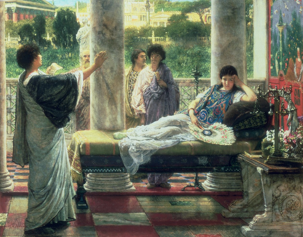 Catullus liest seine Gedichte im Haus von Lesbia von Lawrence Alma Tadema