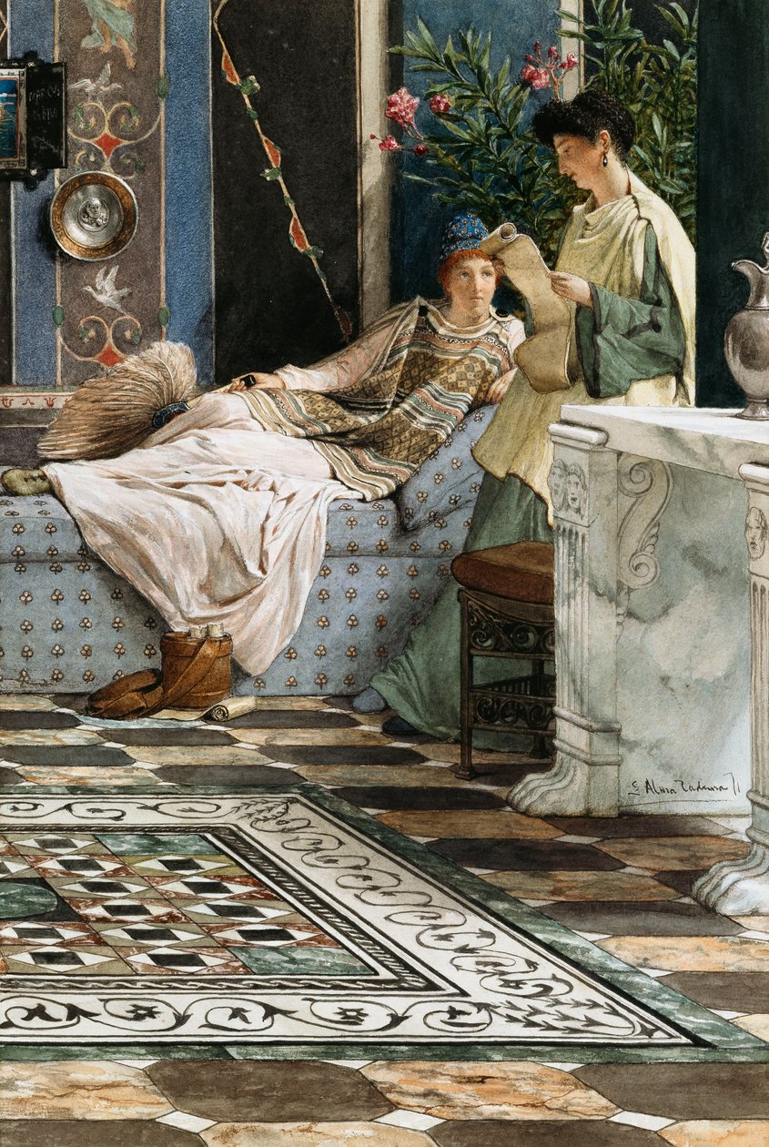 Der Brief eines Abwesenden, 1871 von Lawrence Alma Tadema