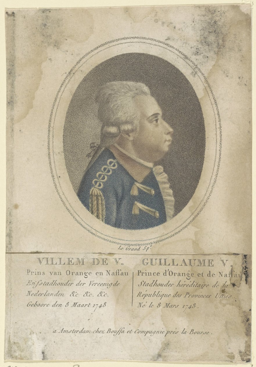 Porträt von Wilhelm V., Prinz von Oranien-Nassau von Le Grand