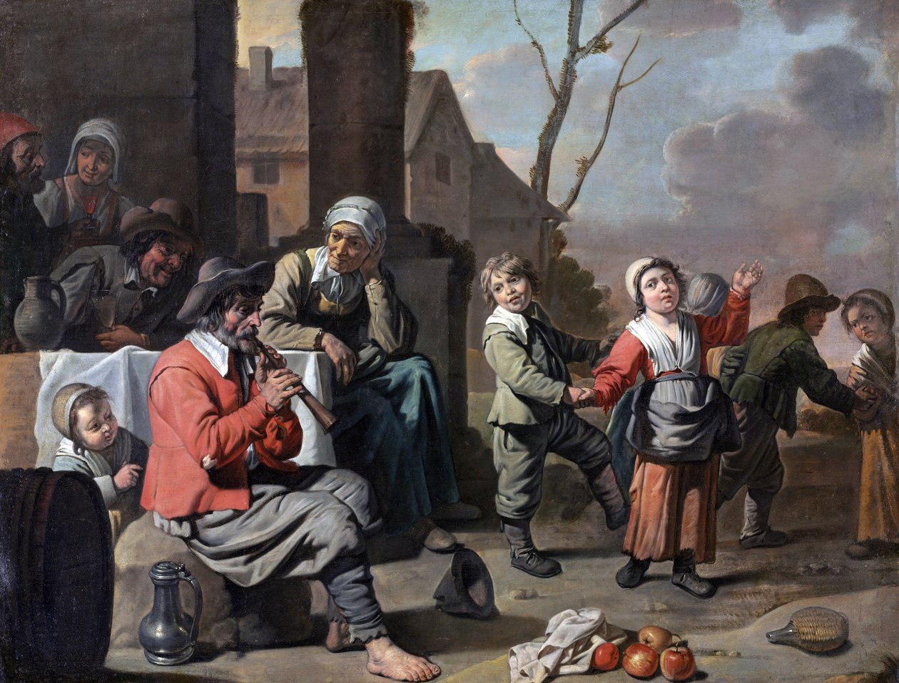 Kreis von Le Nain - Bauernkinder tanzen, 1650er von Le Nain Brothers
