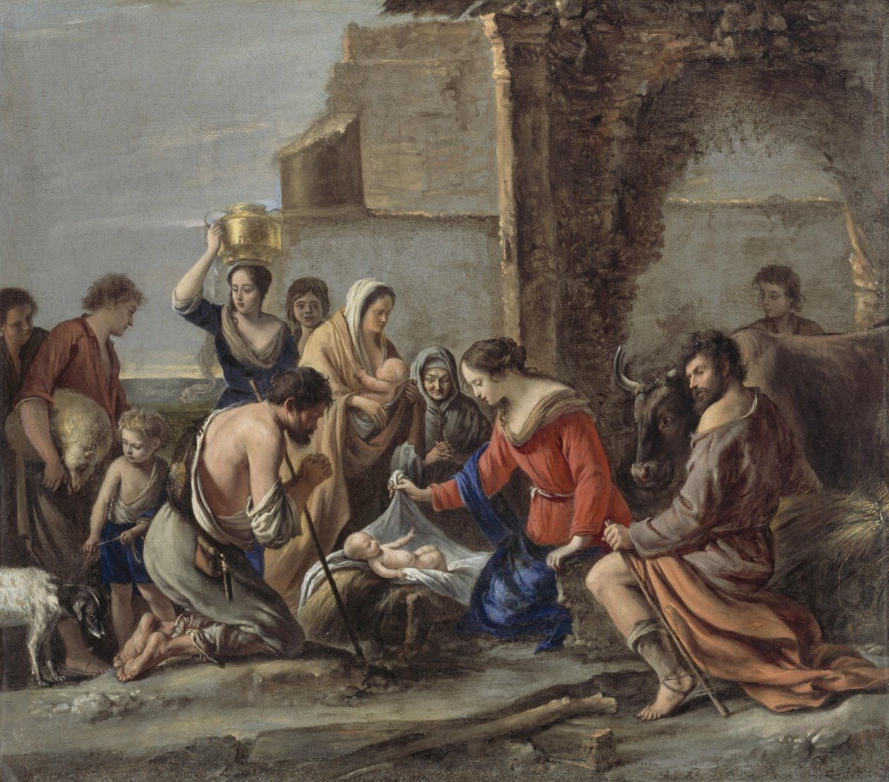Le Nain - Die Anbetung der Hirten, 1644 von Le Nain Brothers