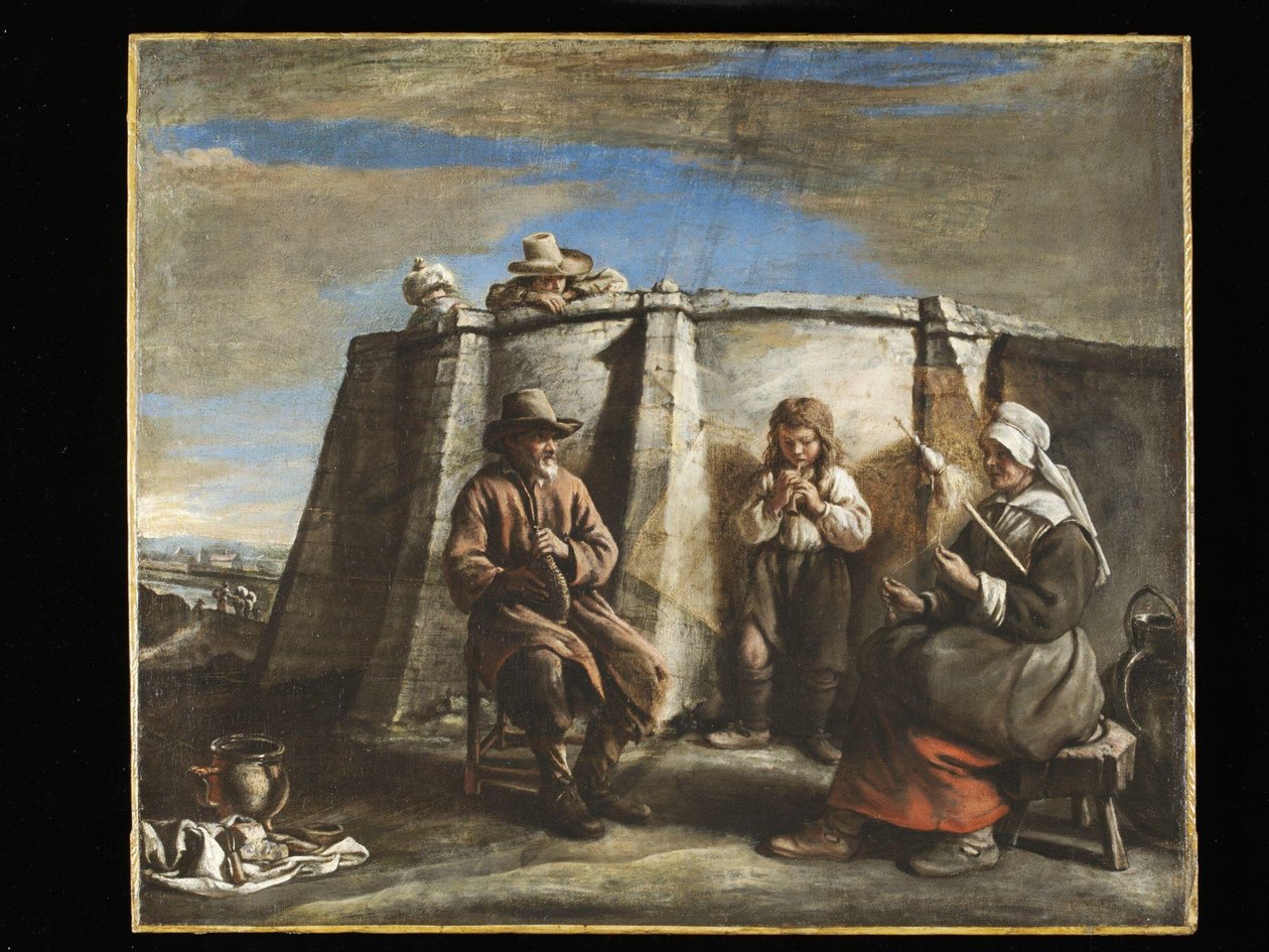 Le Nain - Der Flageolettspieler, 1640er von Le Nain Brothers