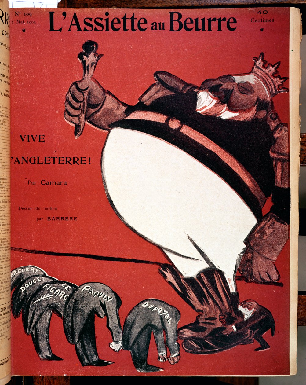Karikatur von König Edward VII. zur Zeit der Entente Cordiale zwischen Frankreich und Großbritannien, Titelblatt von 