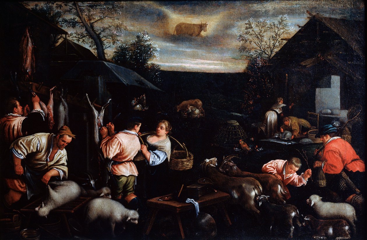 April aus der Serie Die Jahreszeiten, spätes 16. oder frühes 17. Jahrhundert von Leandro Bassano
