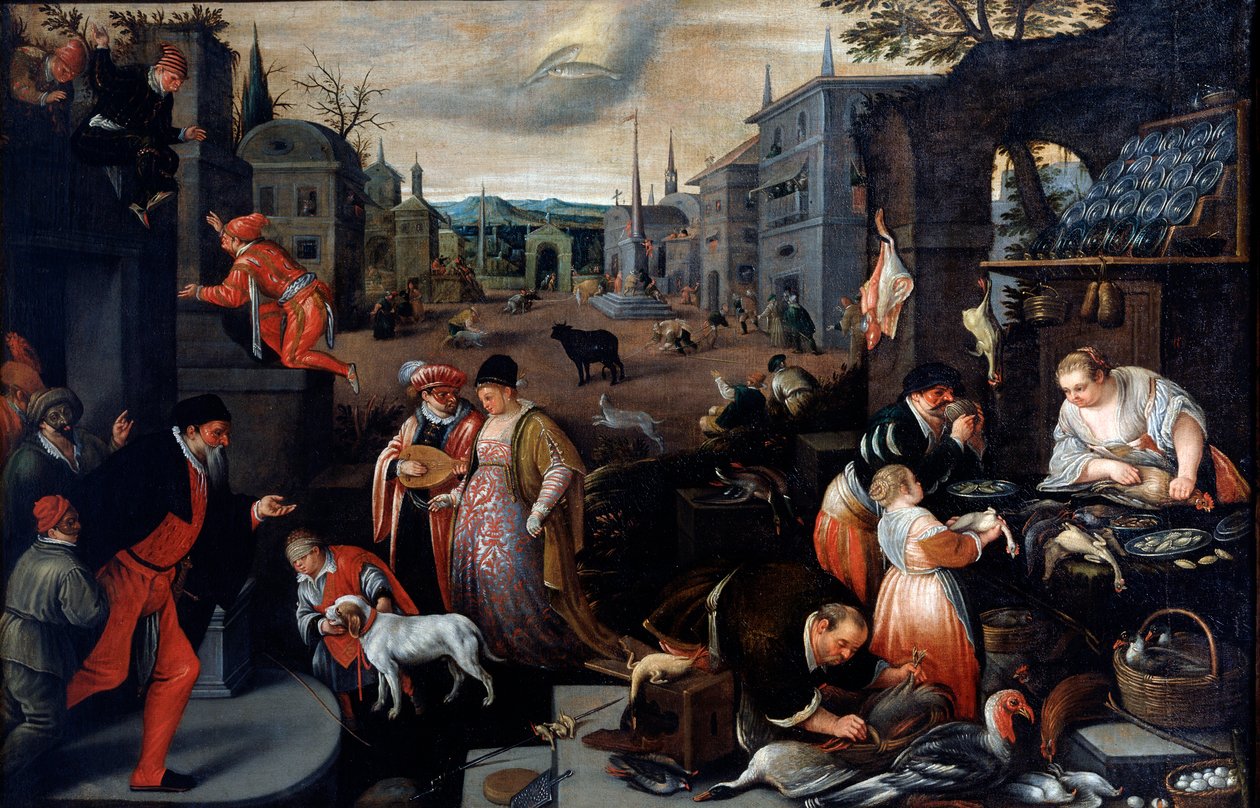Februar aus der Serie Die Jahreszeiten, spätes 16. oder frühes 17. Jahrhundert von Leandro Bassano