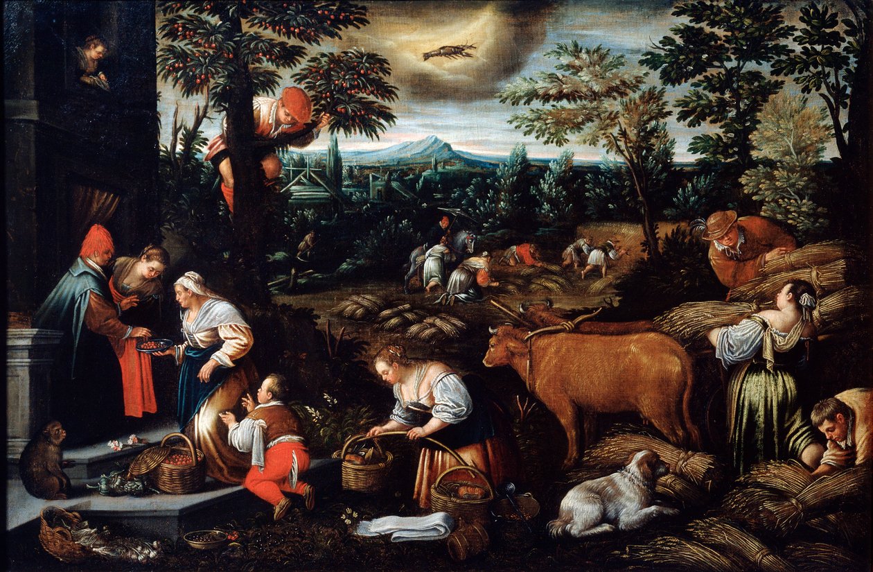 Juni aus der Serie Die Jahreszeiten, spätes 16. oder frühes 17. Jahrhundert von Leandro Bassano