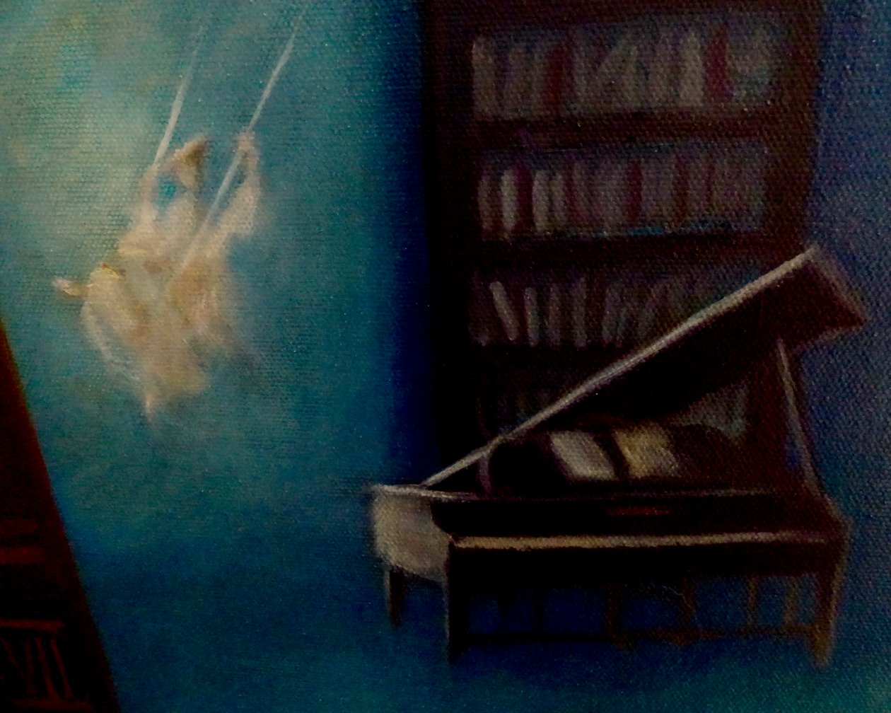 (Detail) Verzauberte Bibliothek, 2024 von Lee Campbell
