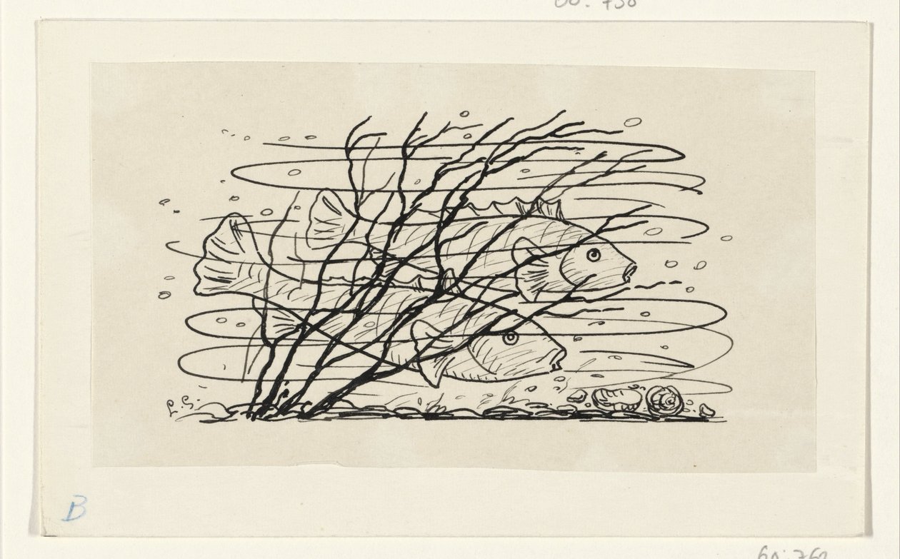 Zwei Fische im Wasser von Leo Gestel (signed by artist)