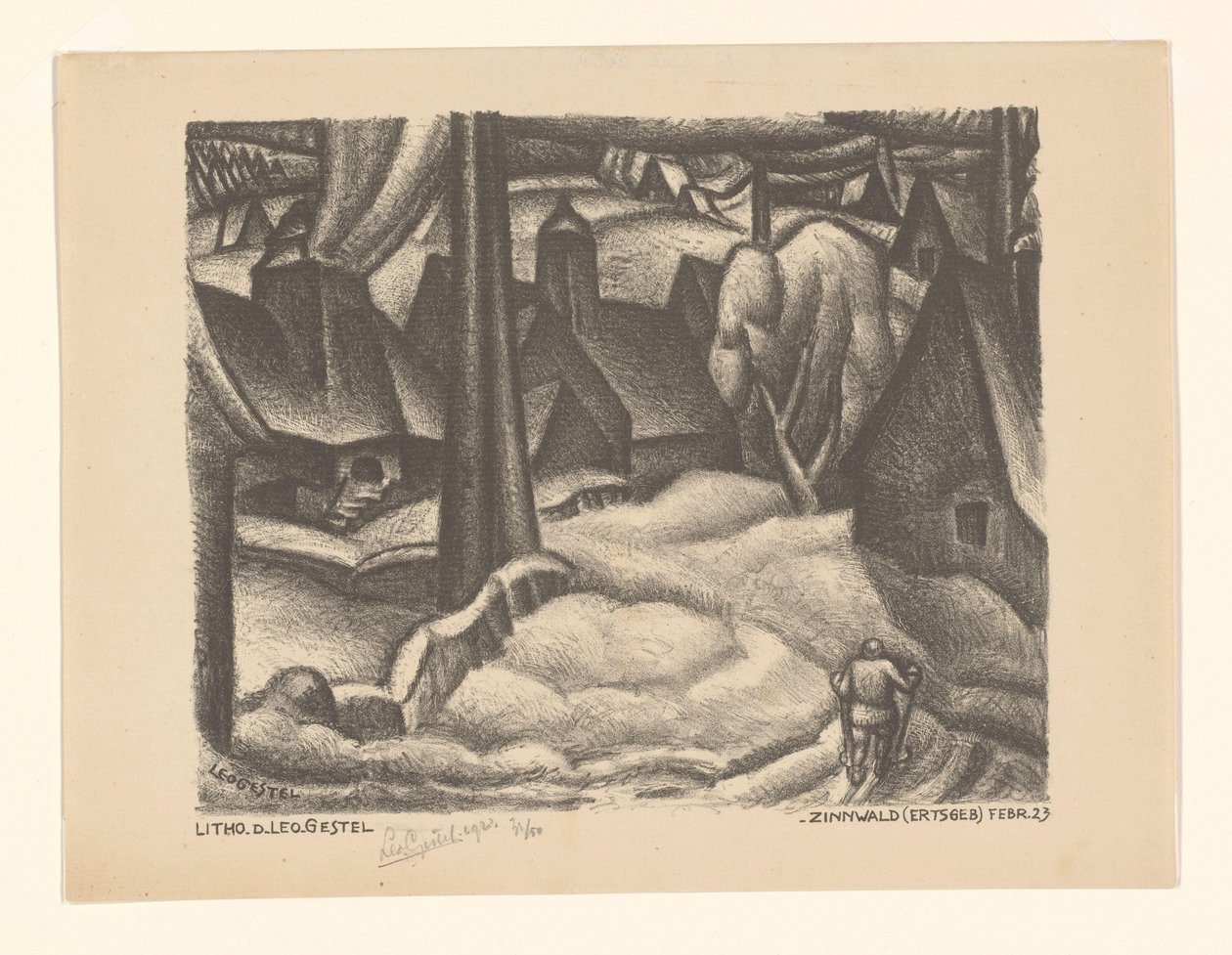 Zinnwald (Erzgebirge) von Leo Gestel (signed by artist)