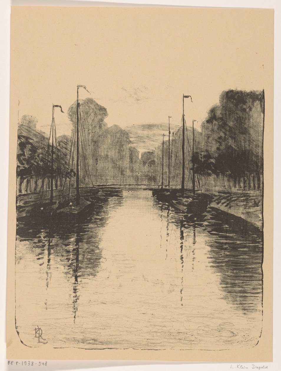 Kanal in Utrecht von Leo Klein von Diepold