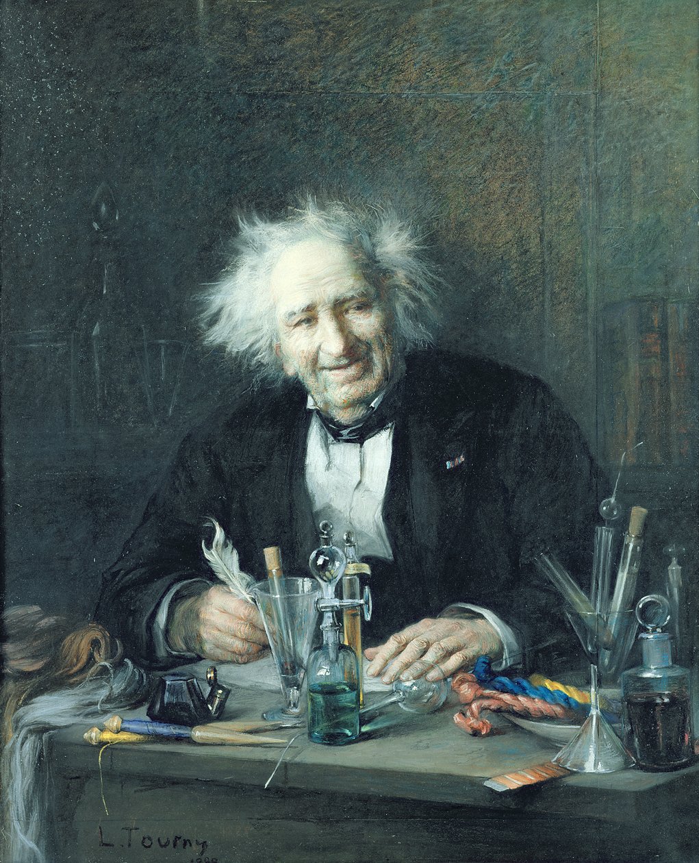 Porträt von Michel-Eugene Chevreul (1786-1889) 1888 von Leon Auguste Tourny