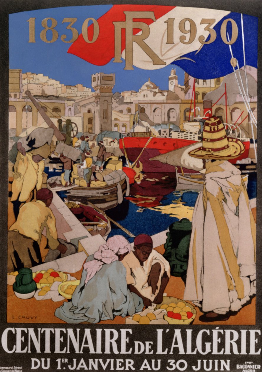 Plakat zur Werbung für das hundertjährige Jubiläum von Algerien (1830-1930), 1930 von Leon Cauvy