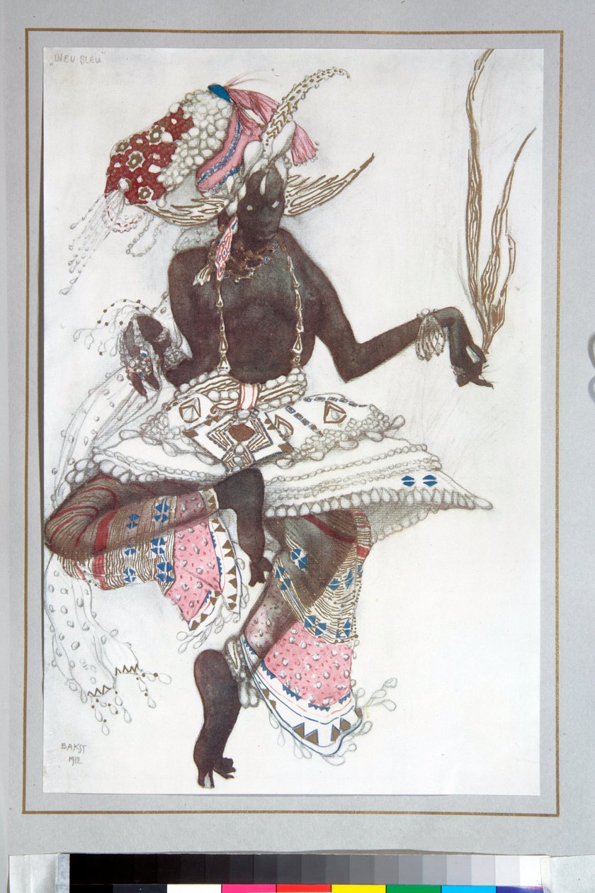 Ballets Russes - Kostüm für das Ballett "Der blaue Gott" von Michel Fokine von Leon Bakst
