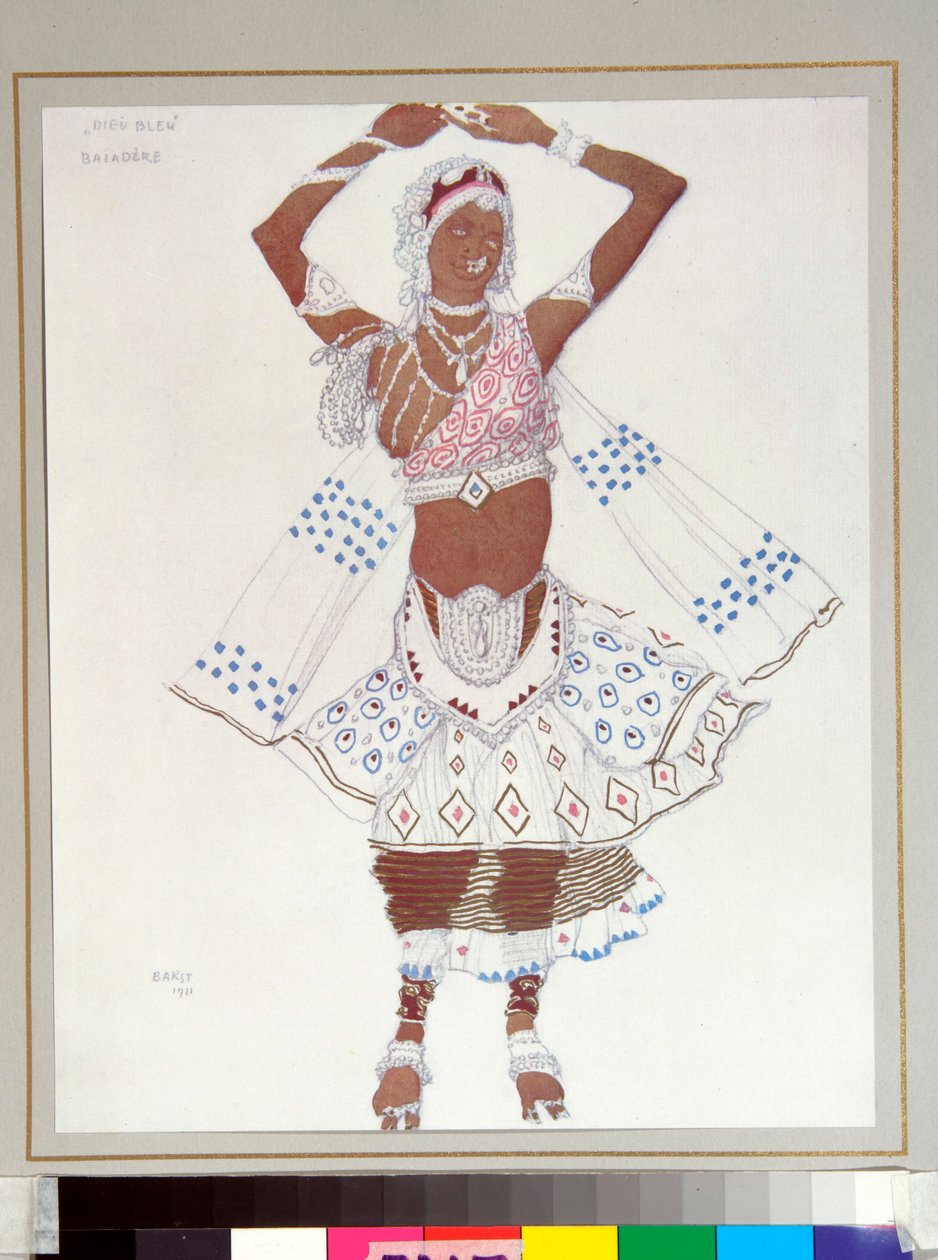 Ballets russes: Bajadere Kostüm für das Ballett Der blaue Gott von Michel Fokine von Leon Bakst