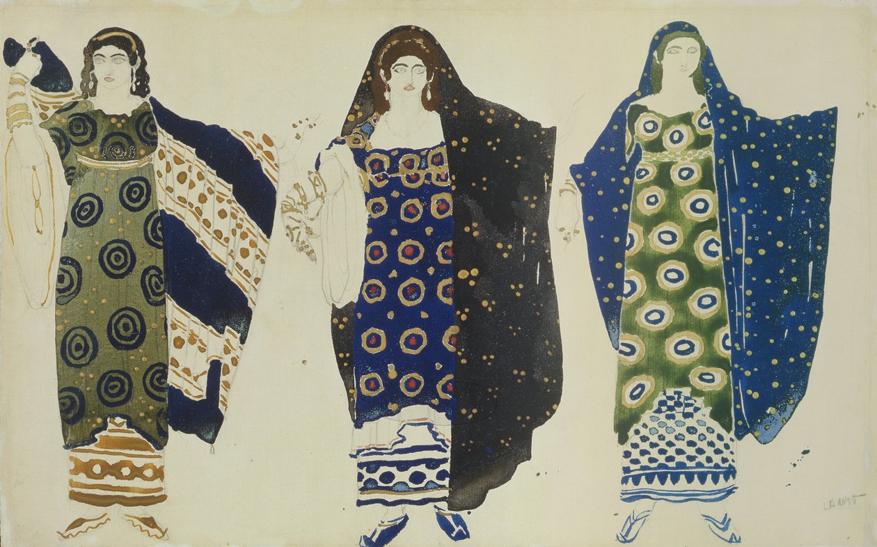 Kostümentwurf für Ödipus auf Kolonos von Sophokles, 1904 von Leon Bakst