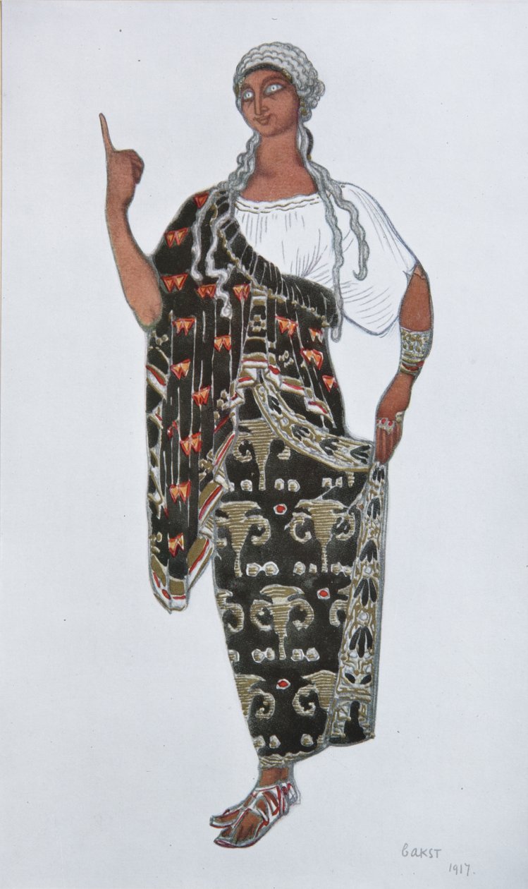Kostümentwurf für die Oper Fedra von Ildebrando Pizzetti, 1917 von Leon Bakst