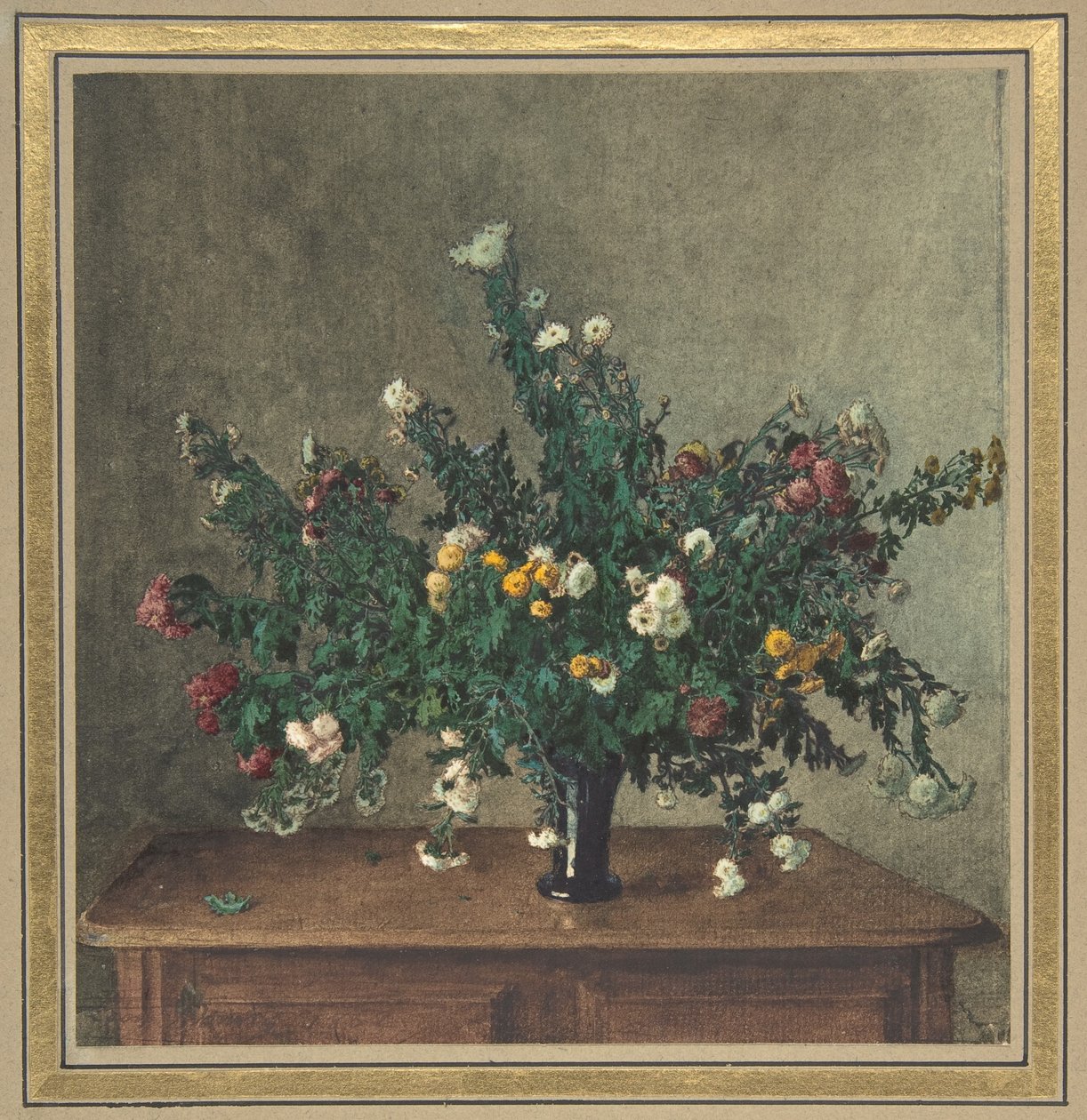 Strauß kleiner Chrysanthemen von Léon Bonvin