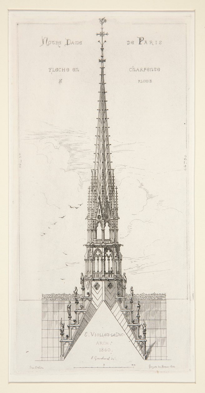 Notre Dame de Paris: Fleche en Chapente et Plomb von Leon Gaucherel