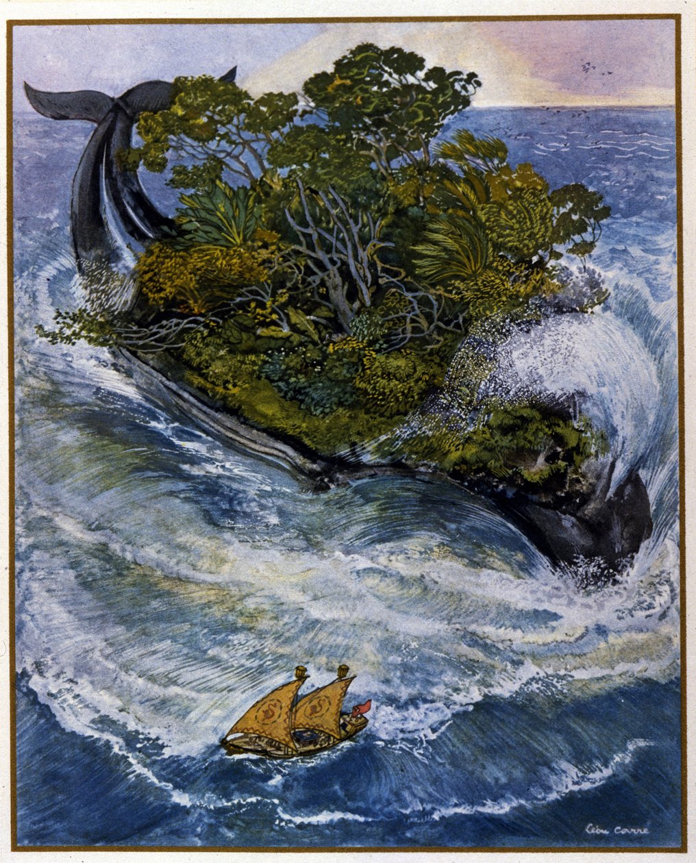 Die Abenteuer von Sindbad dem Seefahrer (Illustration von Léon Carré) von Leon Georges Carre