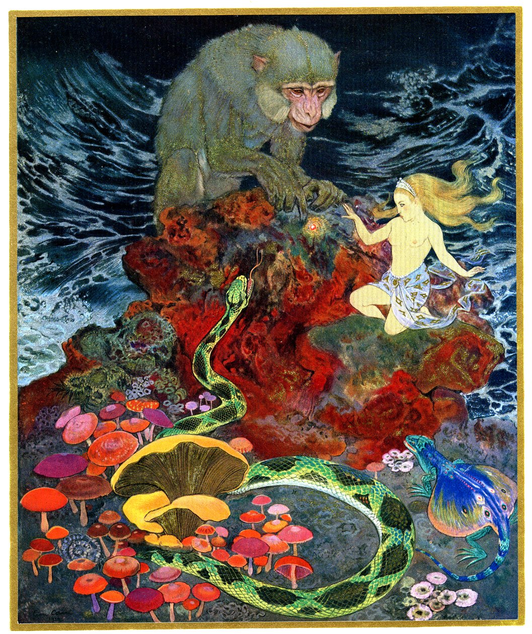 Der heilige Affe und die schöne Sila von Leon Georges Carre