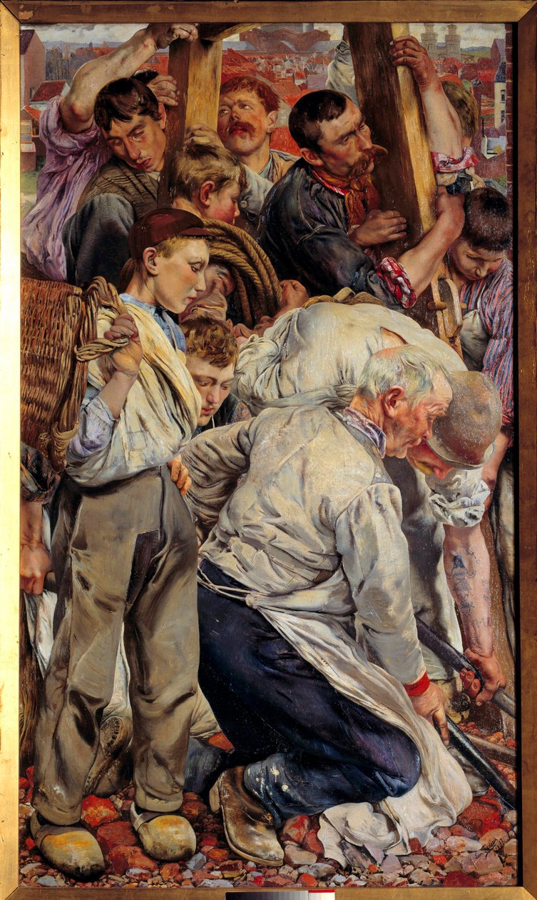Das Alter der Arbeiter (linker Teil eines Triptychons) von Leon Henri Marie Frederic
