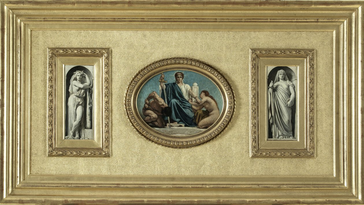 Skizze für den Palais de Justice de Paris: Die Kraft, ca. 1873 von Leon Joseph Florentin Bonnat