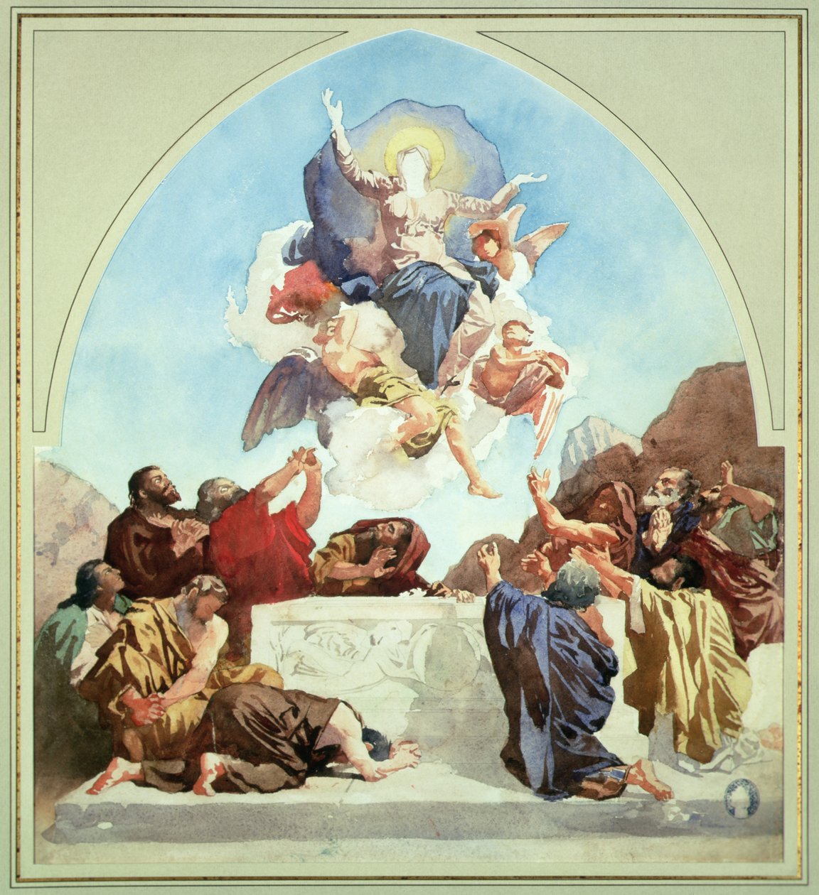 Studie für die Himmelfahrt der Jungfrau von Leon Joseph Florentin Bonnat