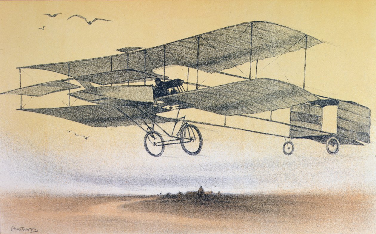 Ein Flug der Gebrüder Farman vor 1914 von Leon Pousthomis