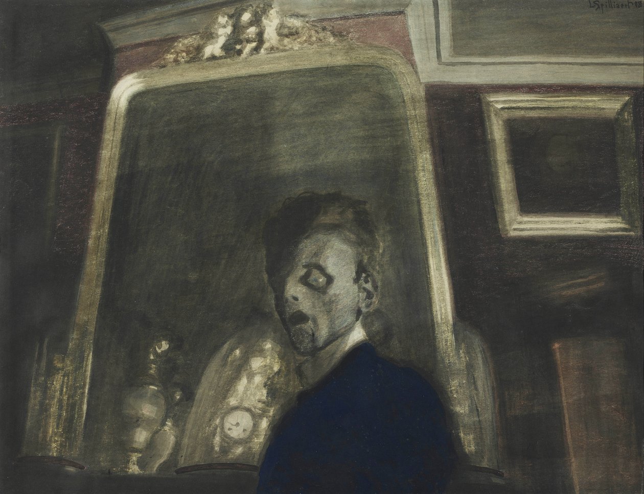 Selbstporträt vor dem Spiegel, 1908 von Leon Spilliaert