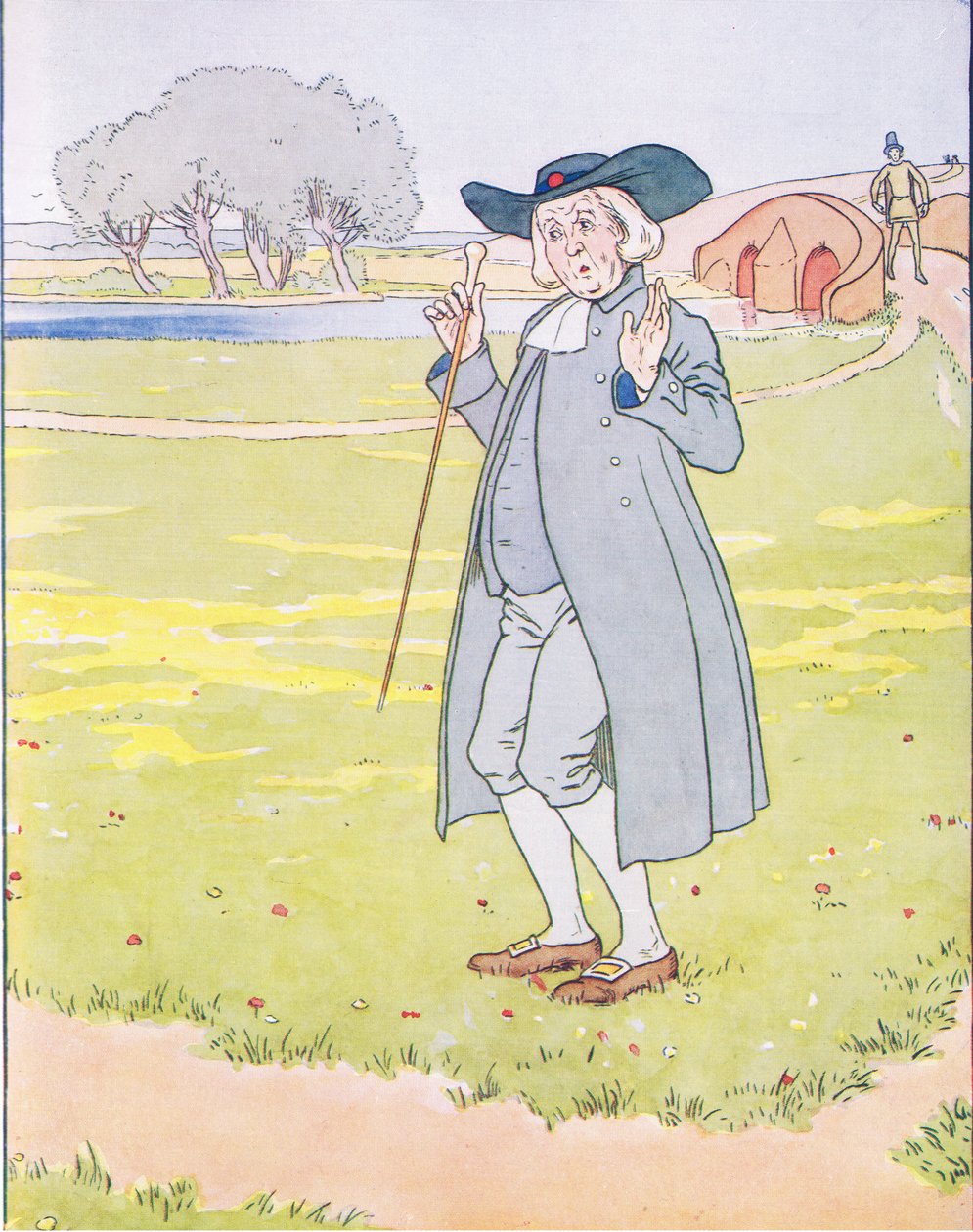 In der Mitte des Feldes trafen sie den Pfarrer von Leonard Leslie Brooke