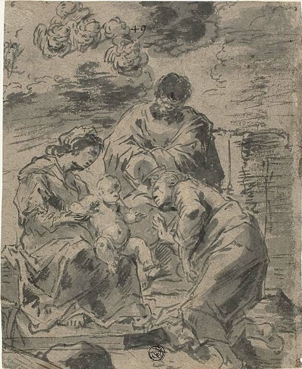 Die mystische Hochzeit der Heiligen Katharina von Leonard Bramer