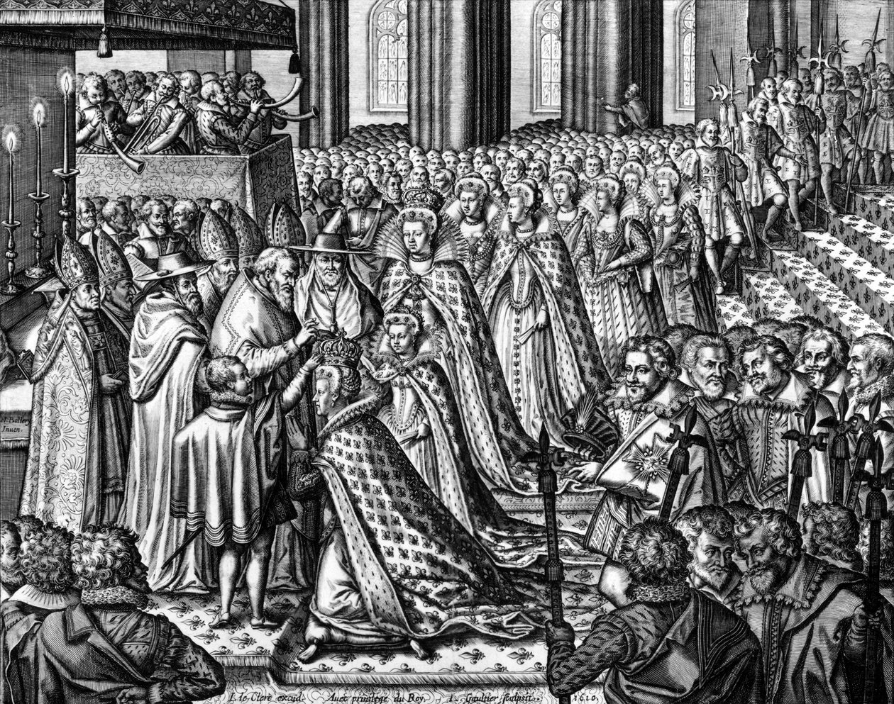 Krönung der französischen Königin Marie de Medicis am 13. Mai von Leonard Gaultier