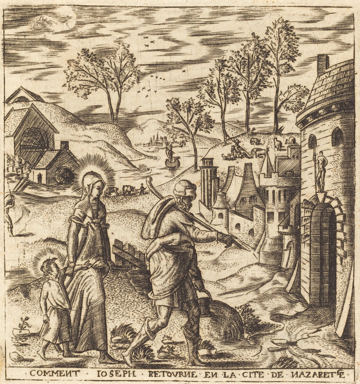 Joseph, Maria und Jesus kehren nach Nazareth zurück von Leonard Gaultier