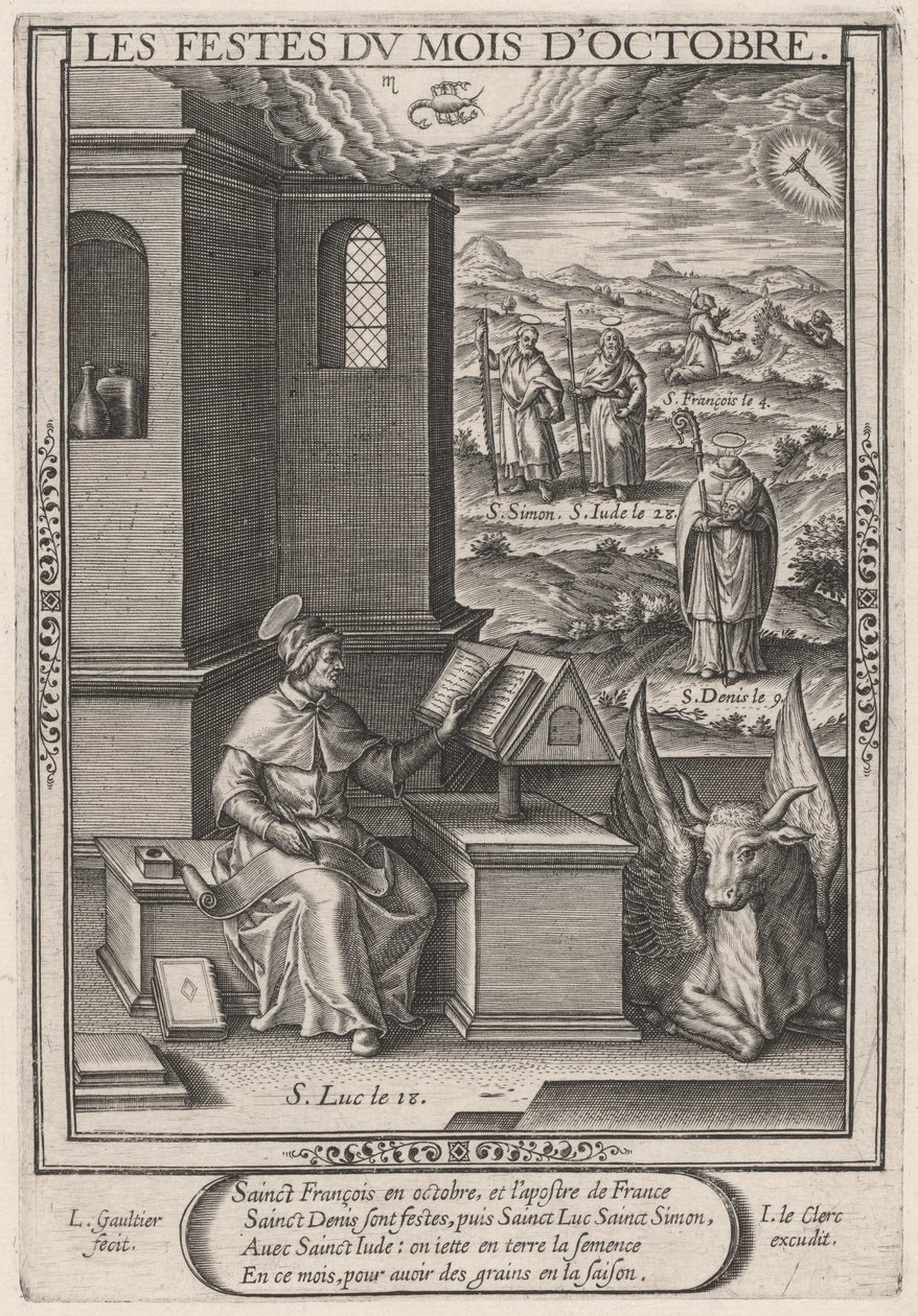 Die Feste des Monats Oktober (Heiliger Lukas) von Leonard Gaultier