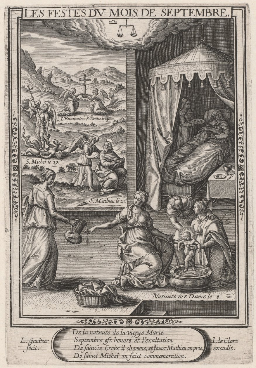 Die Feste des Monats September (Geburt der Jungfrau) von Leonard Gaultier