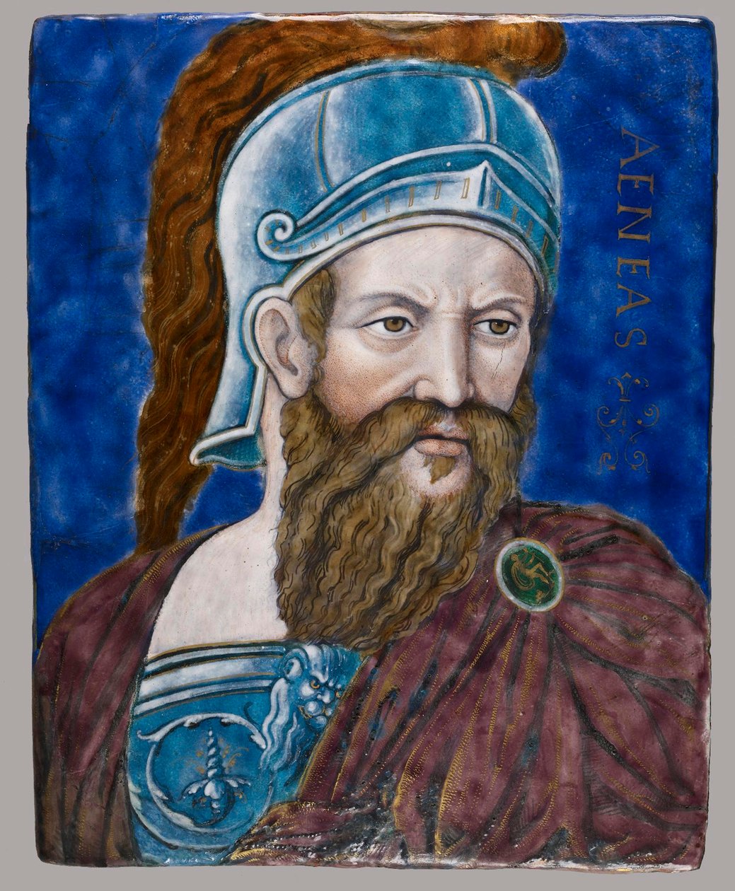 Eneas. Porträt des Helden des Trojanischen Krieges von Leonard Limosin
