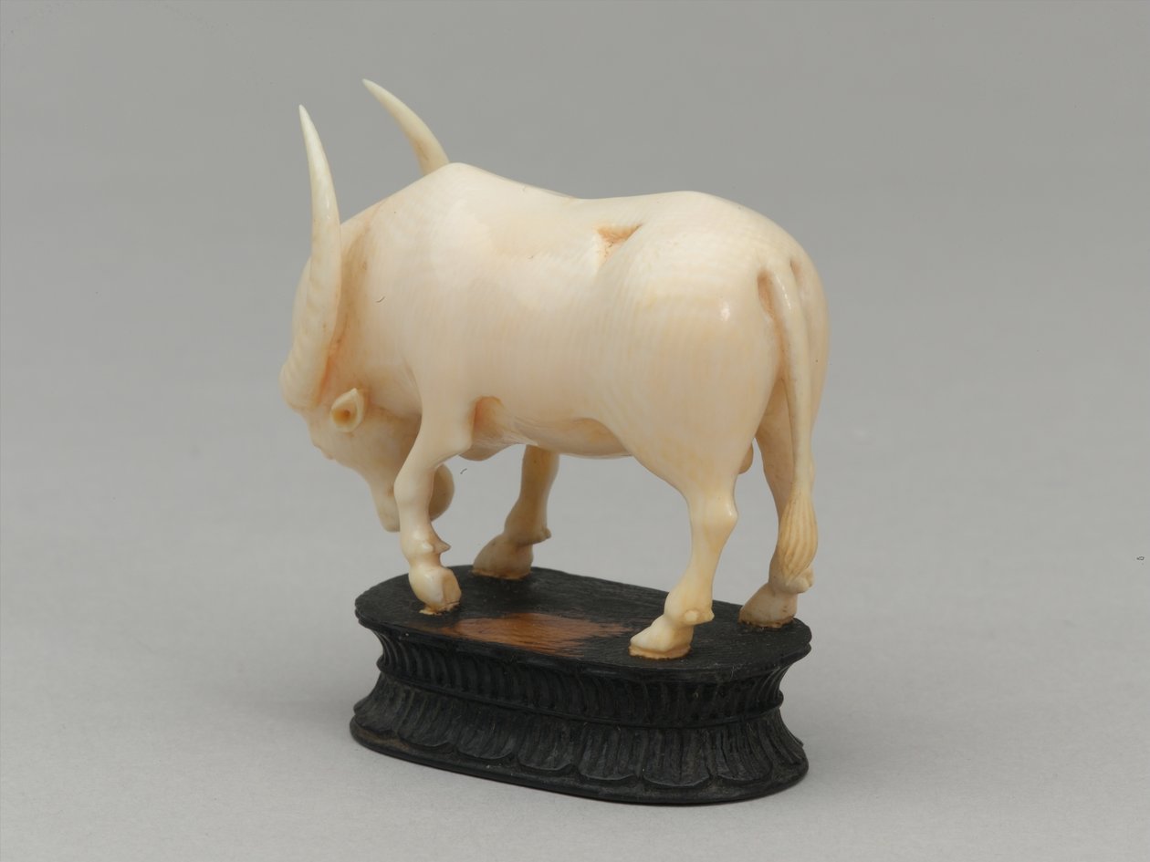Schwarzer Läufer, Schachfigur, Indien, um 1820 von Leonard Limousin