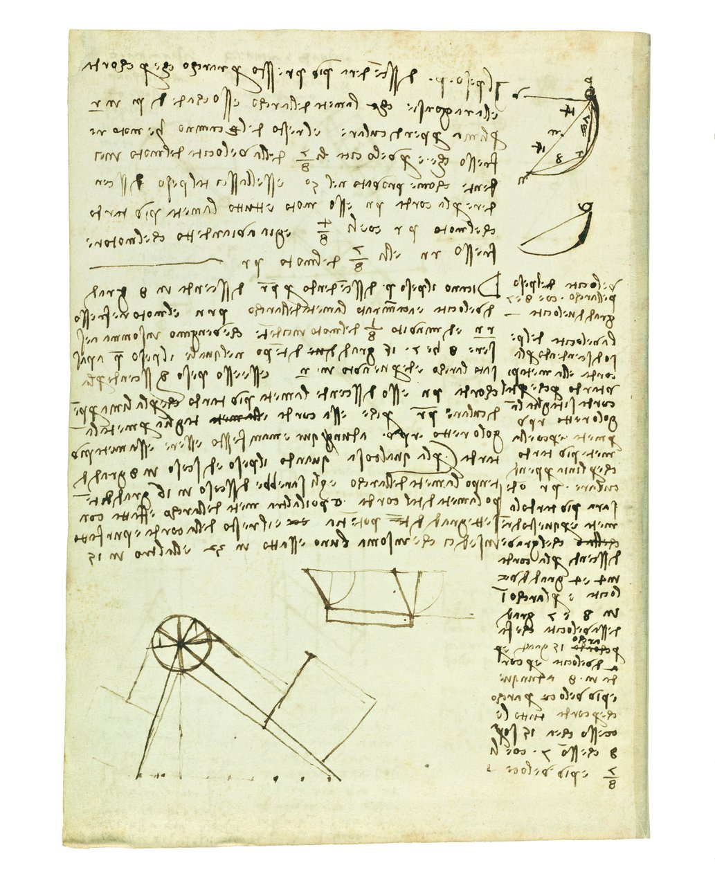 Codex über den Vogelflug, Folio 1 verso von Leonardo da Vinci