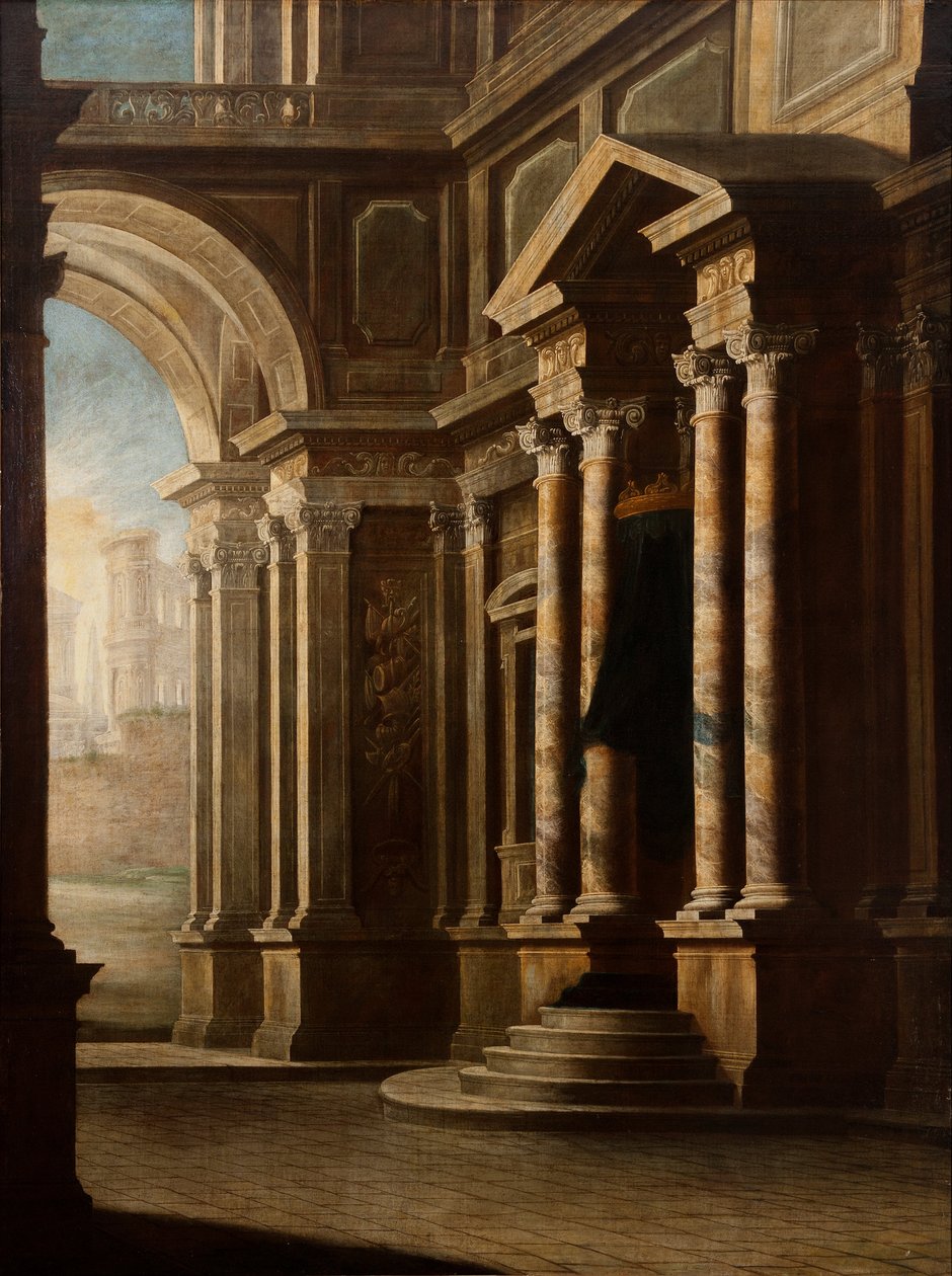 Innenansicht eines Gebäudes von Leonardo Coccorante