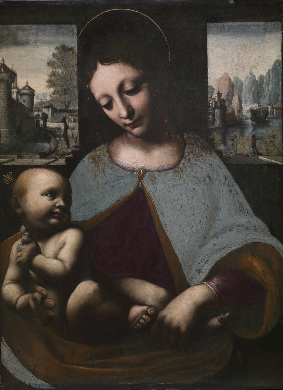 Jungfrau und Kind, ca. 1500 von Leonardo da (circle of) Vinci