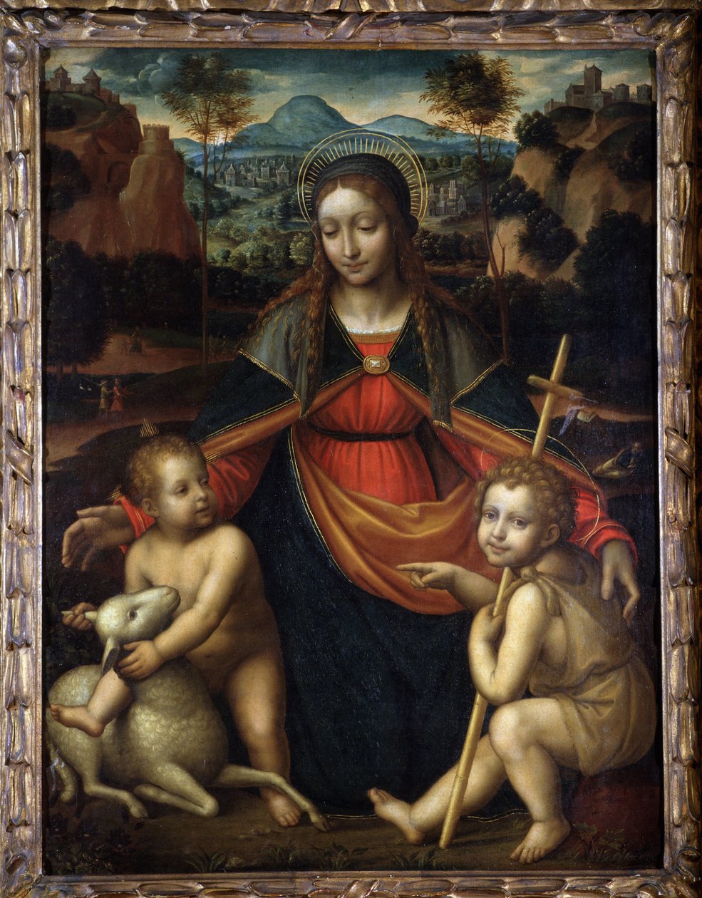 Die Jungfrau - Schule von Leonardo da Vinci, Museum von Menton von Leonardo da (school of) Vinci