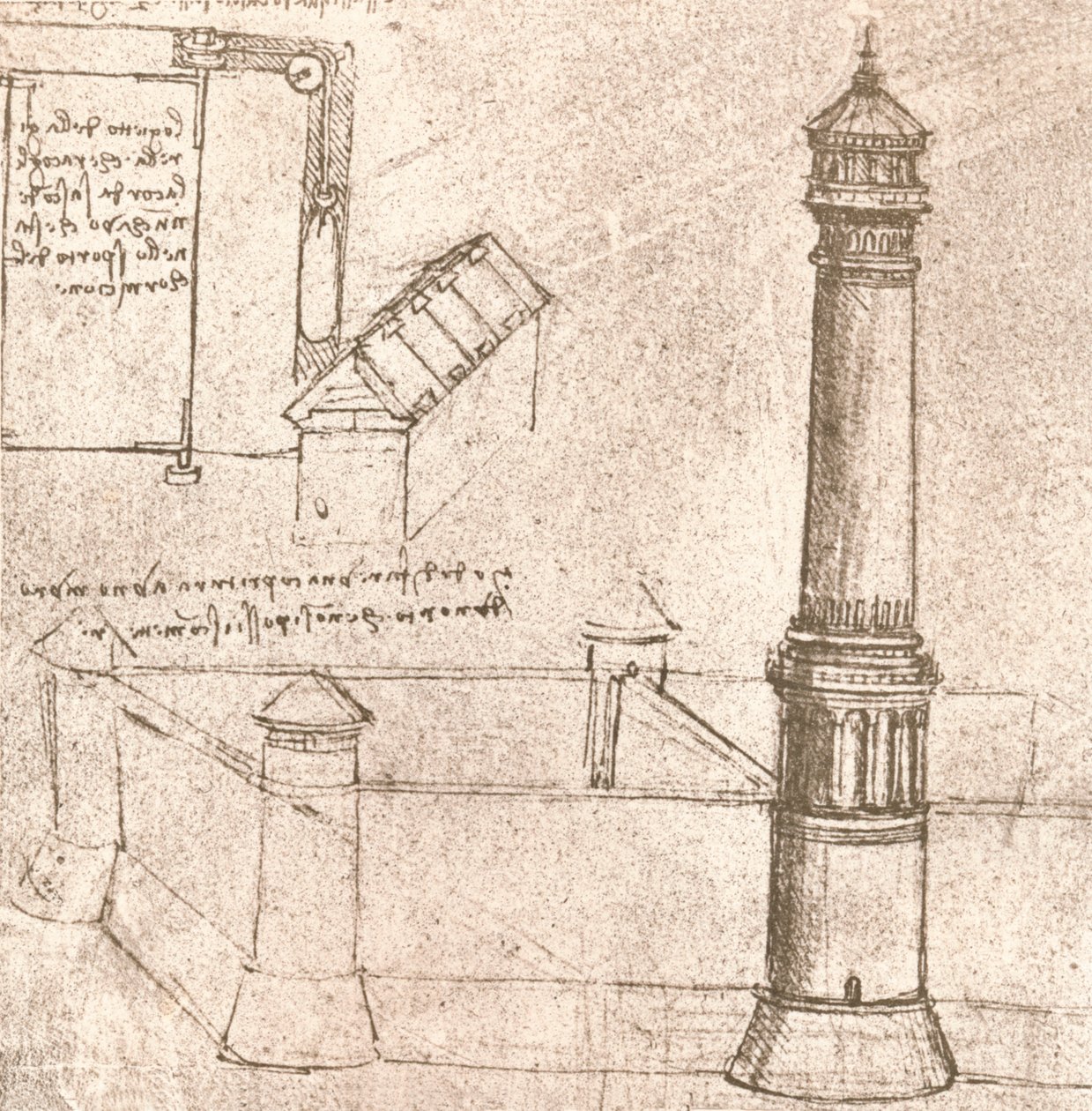 Architektur für Burgen, ca. 1472-1519 von Leonardo da Vinci
